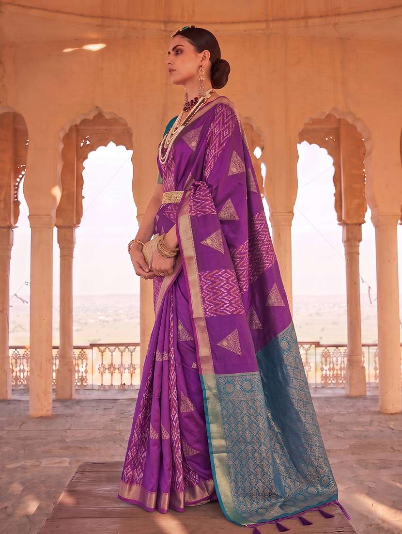 Women Self Design Banarasi Saree With Blouse - 22703531 -  Standard Image - 1