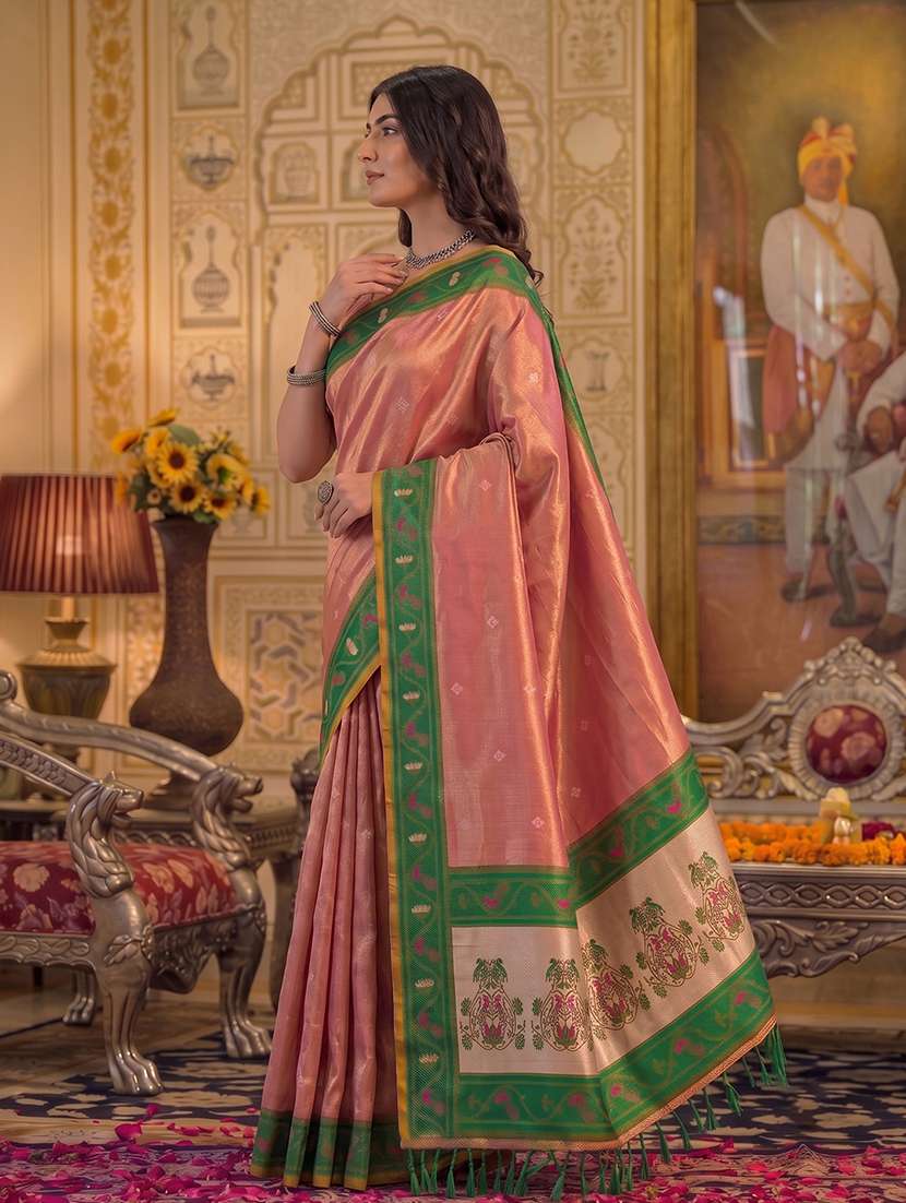 Women Self Design Paithani Sarefr With Blouse - 22703569 -  Standard Image - 1