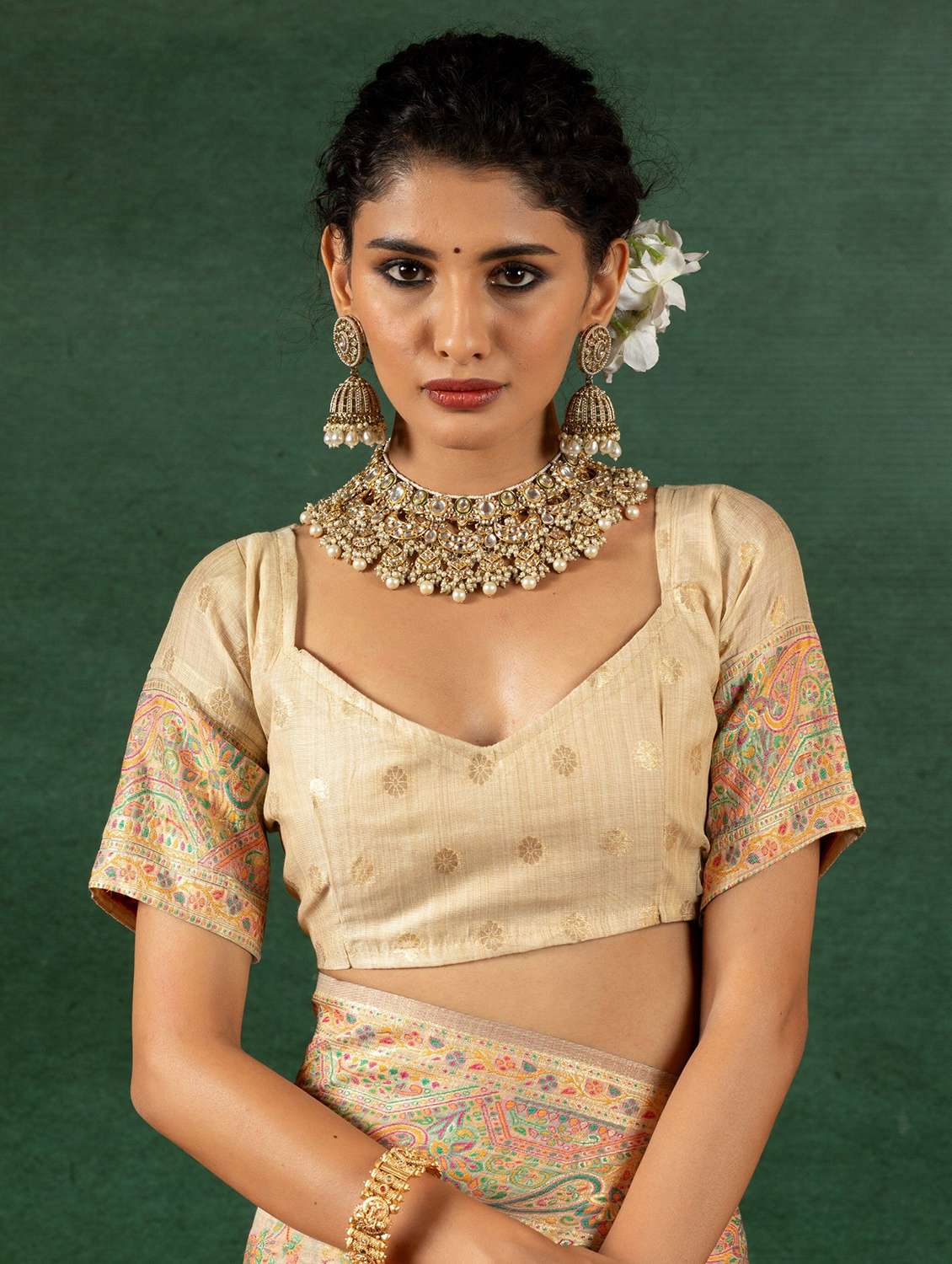 Women Self Design Handloom Saree With Blouse - 22704267 -  Standard Image - 4