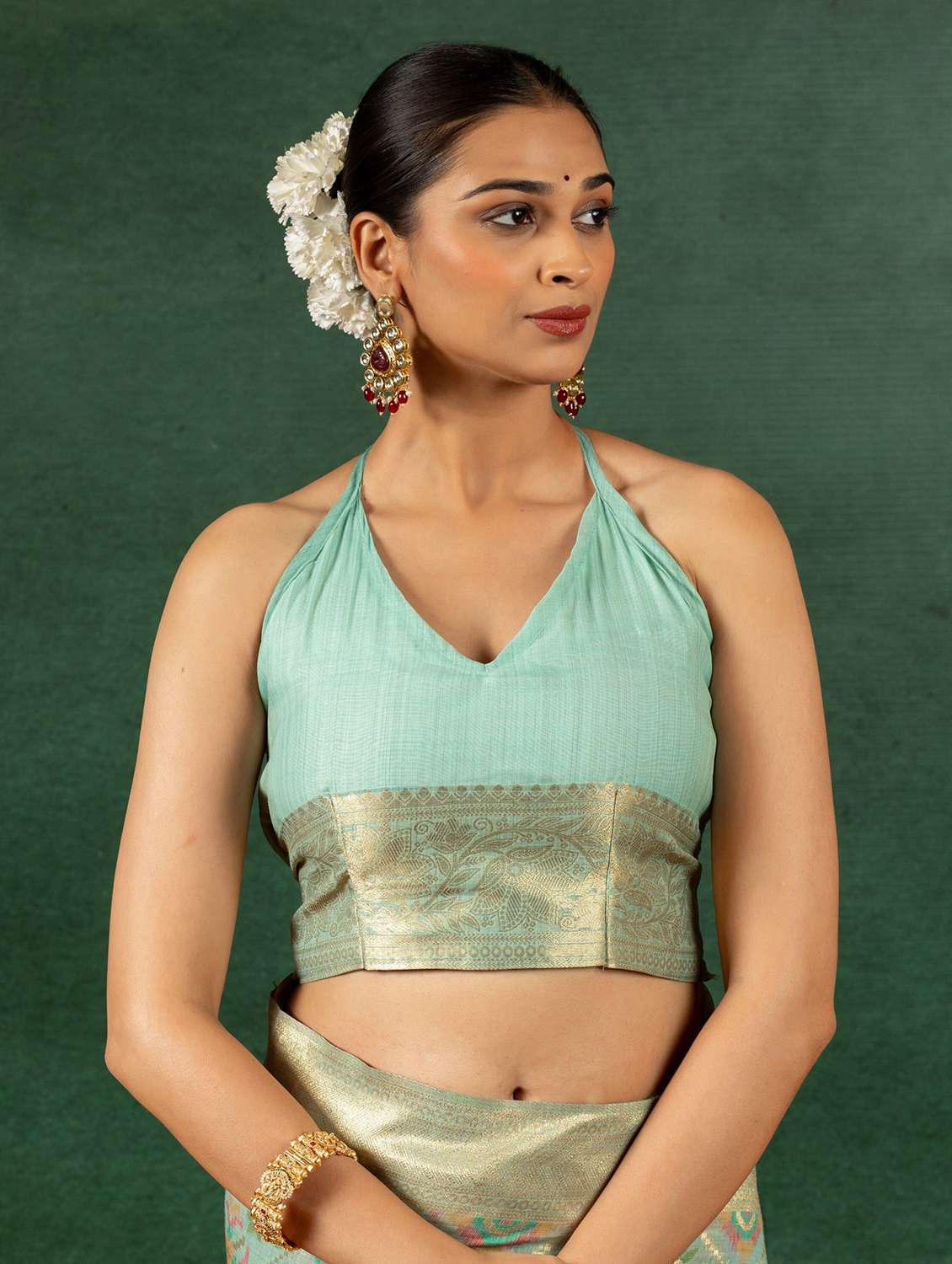 Women Self Design Handloom Saree With Blouse - 22704273 -  Standard Image - 4