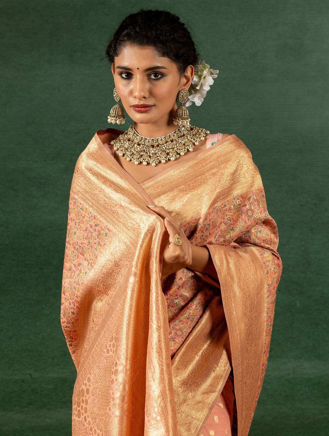 Women Self Design Banarasi Saree With Blouse - 22704307 -  Standard Image - 1