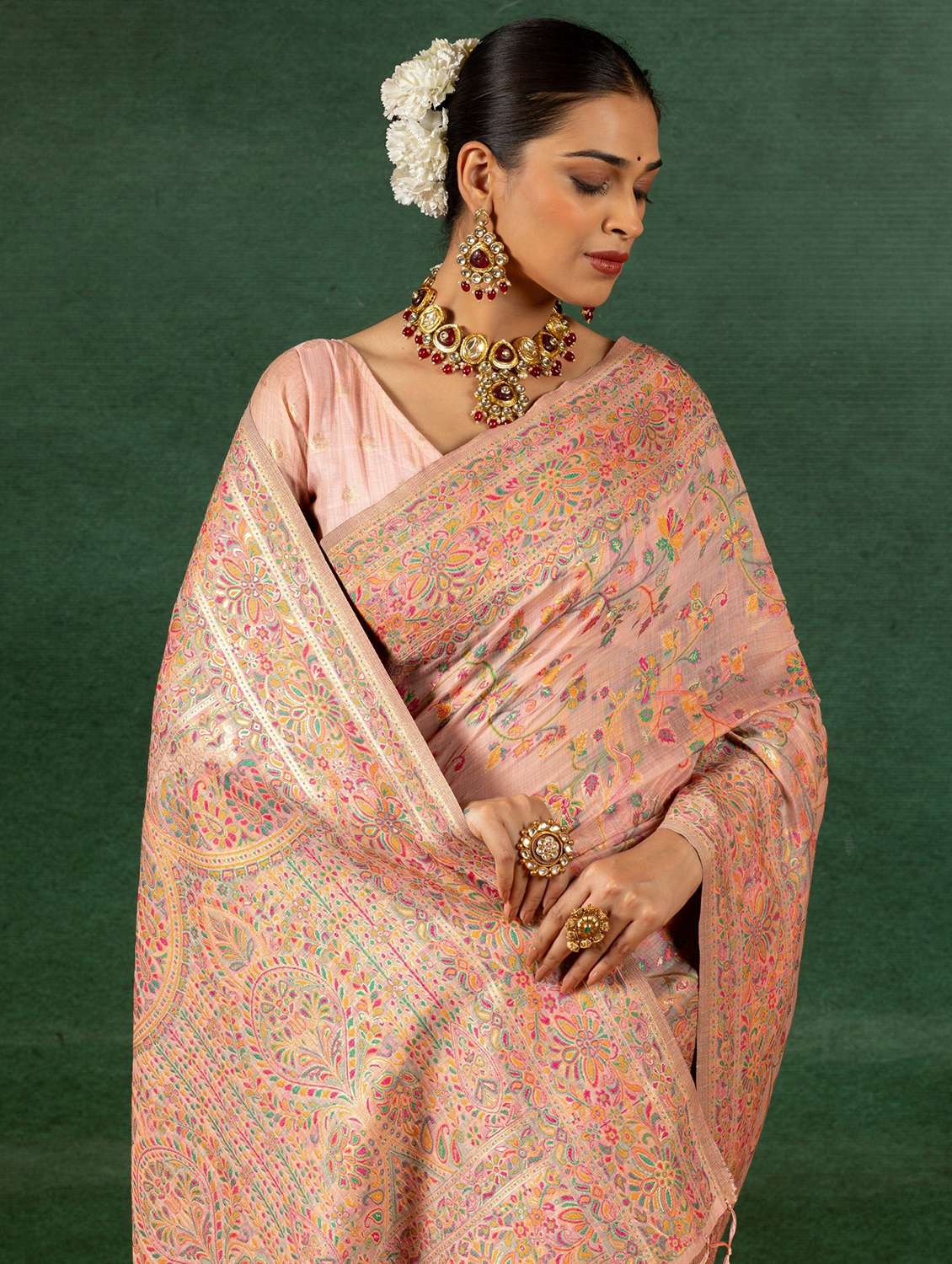 Women Self Design Handloom Saree With Blouse - 22704322 -  Standard Image - 1