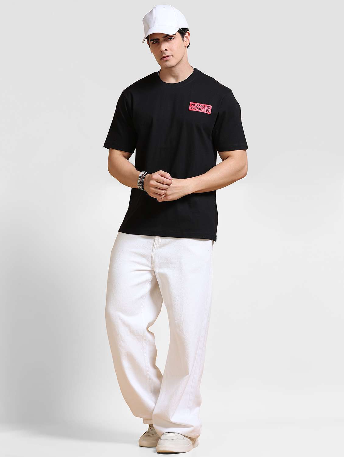 Men Printed Short Sleeve Loose Fit T-shirt - 22704360 -  Standard Image - 4