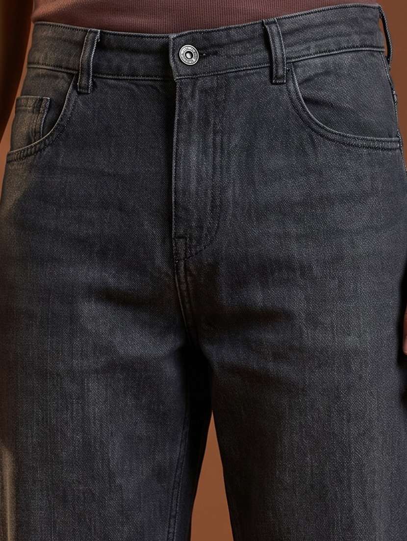 Men Washed Mid Rise Full Length Straight Jeans - 22704772 -  Standard Image - 1