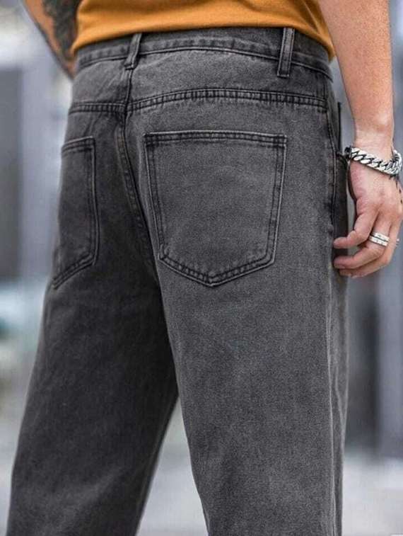 Men Washed Mid Rise Full Length Relaxed Fit Jeans - 22704803 -  Standard Image - 1