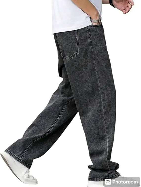 Men Washed Mid Rise Full Length Baggy Jeans - 22704831 -  Standard Image - 1