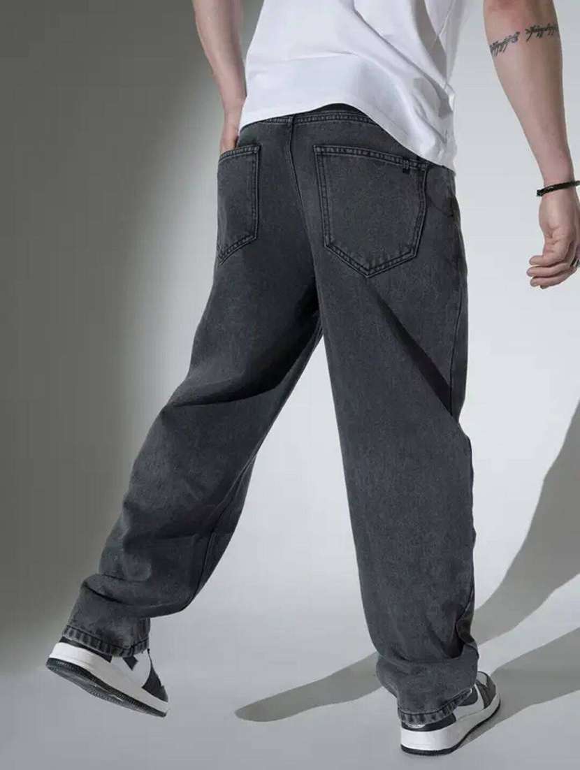 Men Solid Mid Rise Baggy Jeans - 22704832 -  Standard Image - 1