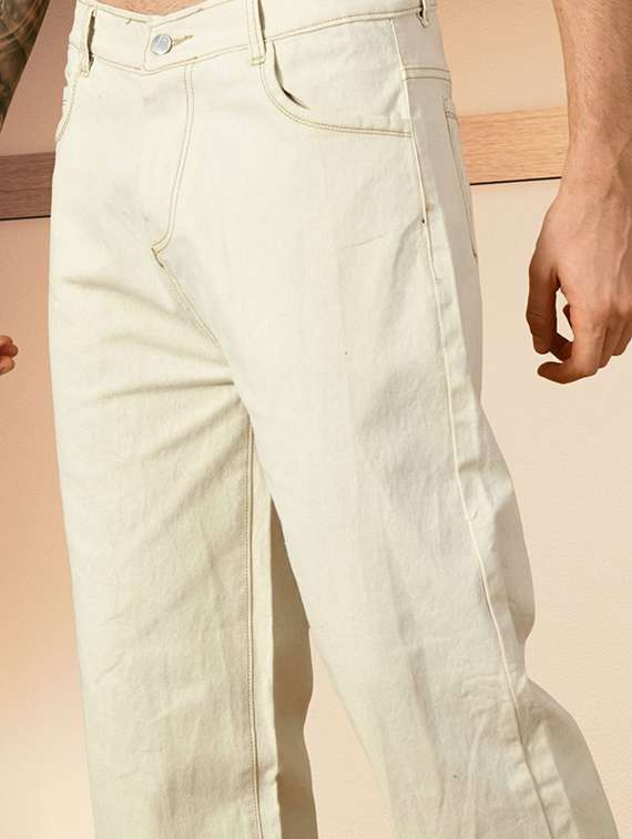 Men Plain Mid Rise Full Length Straight Jeans - 22704841 -  Standard Image - 1