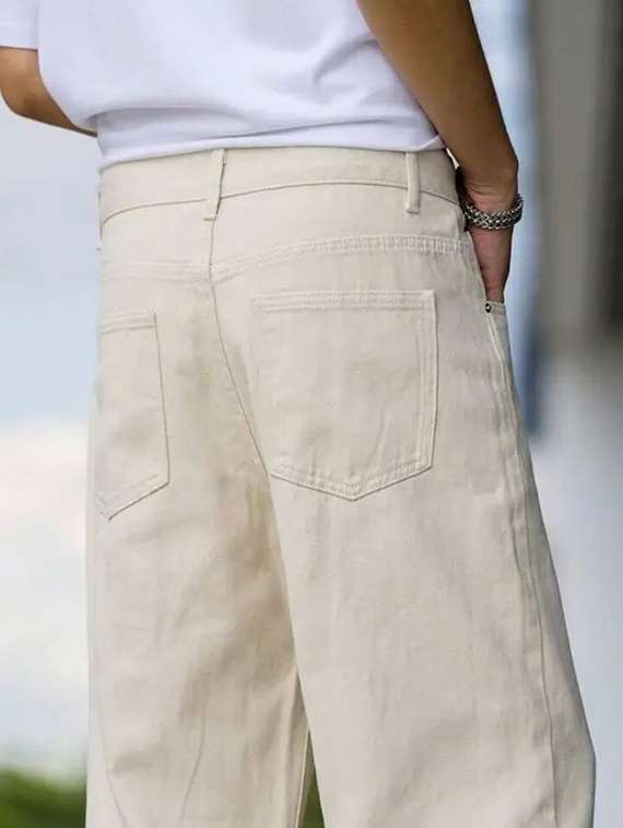 Men Plain Mid Rise Full Length Baggy Jeans - 22704847 -  Standard Image - 4