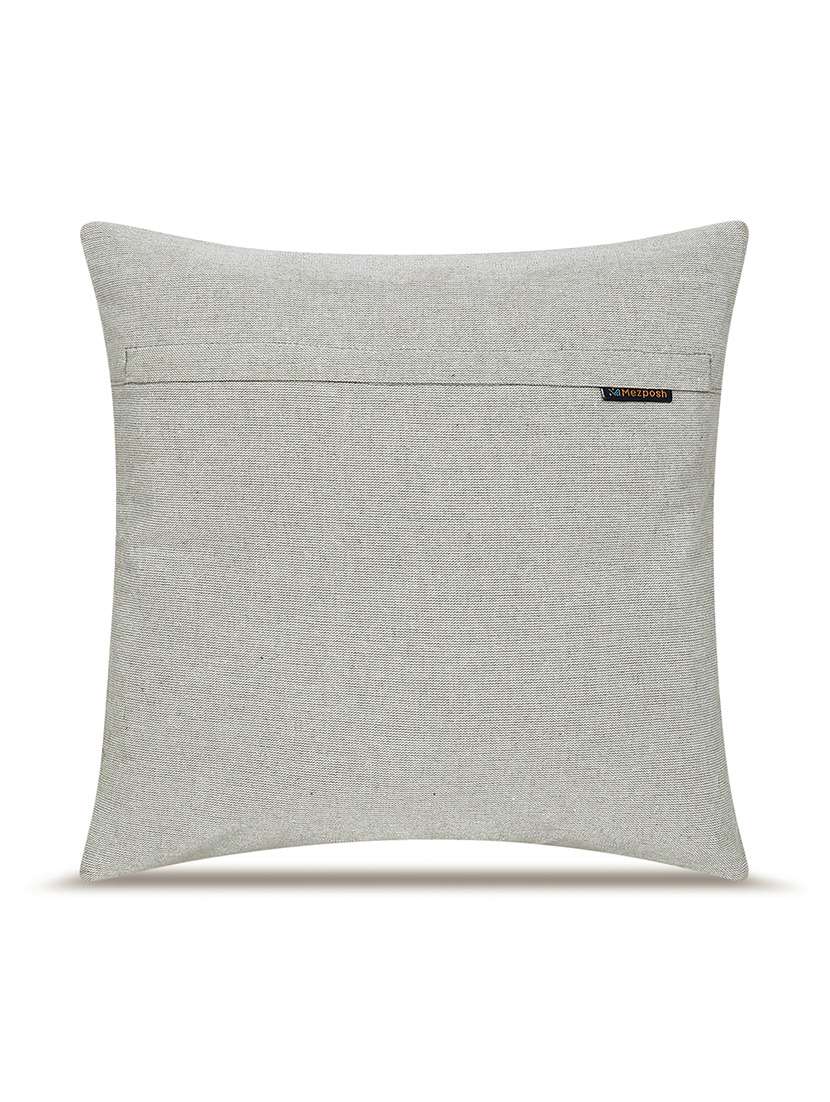 Mezposh Green Botanical Embroidered Cotton Cushion Cover (16"x16") - 22707230 -  Standard Image - 1