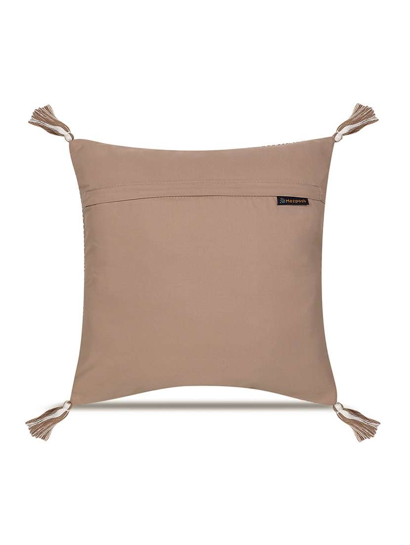 Mezposh Off White Botanical Embroidered Acrylic Cushion Cover (16"x16") - 22707233 -  Standard Image - 1