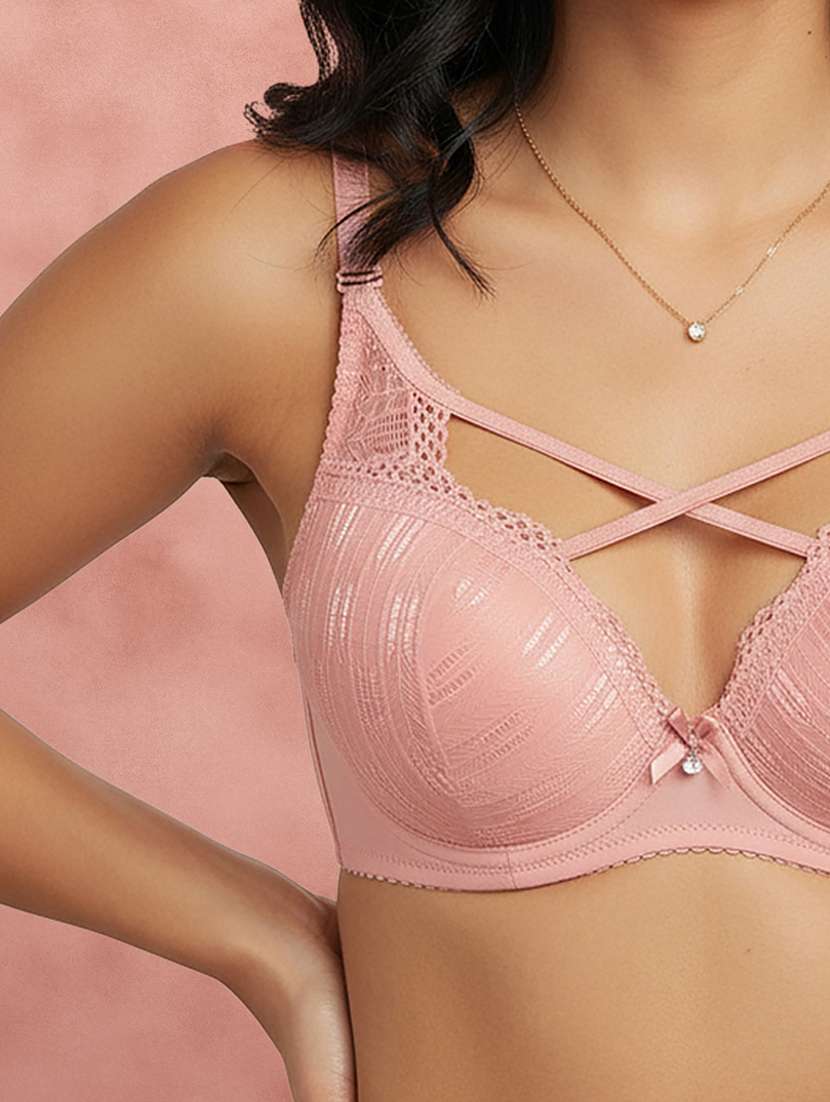 Women Self Design Half Coverage Push Up Bra - 22707256 -  Standard Image - 1