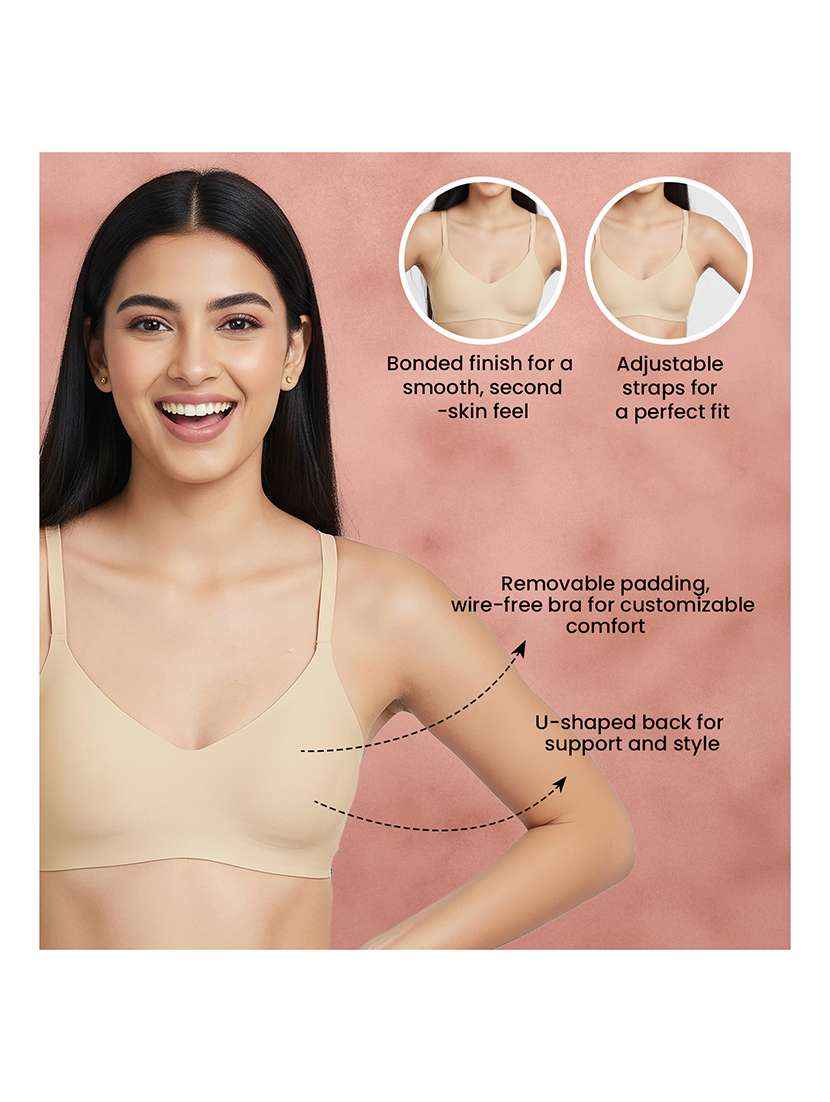 Women Solid Three Fourth Coverage T-shirt Bra - 22707267 -  Standard Image - 4