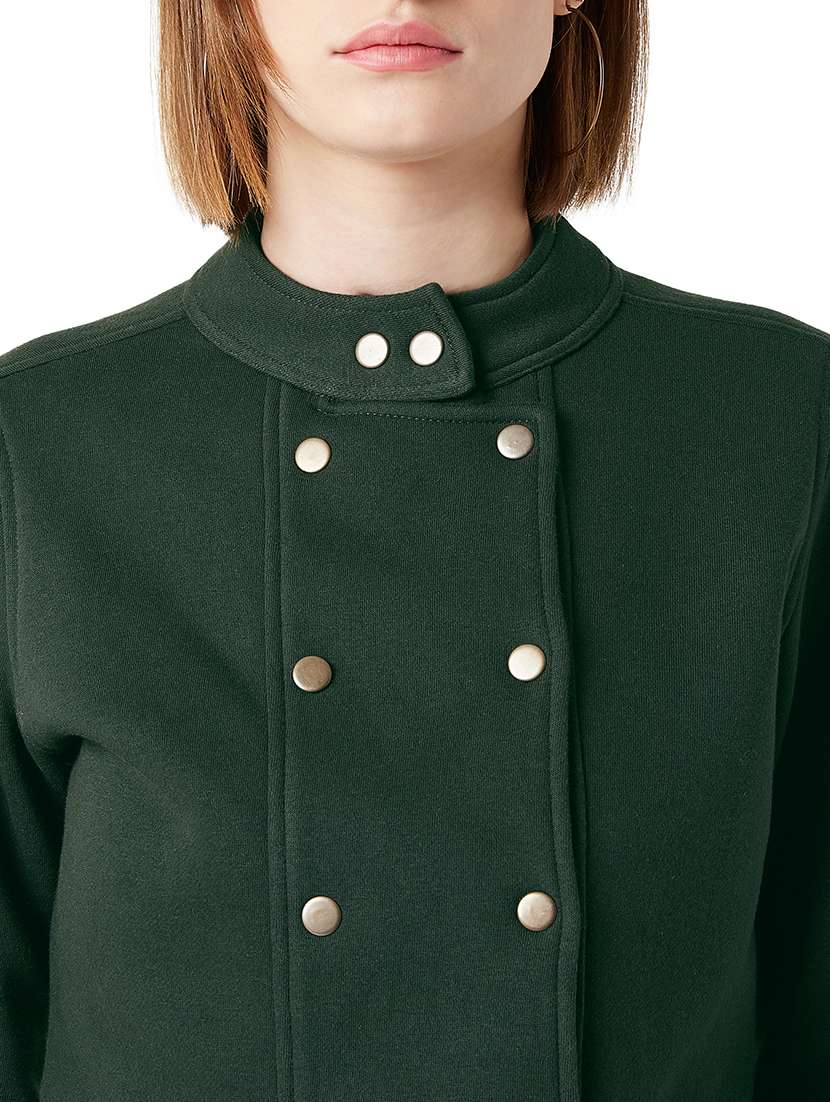 Women Solid Long Sleeves Regular Coat - 22719296 -  Standard Image - 1