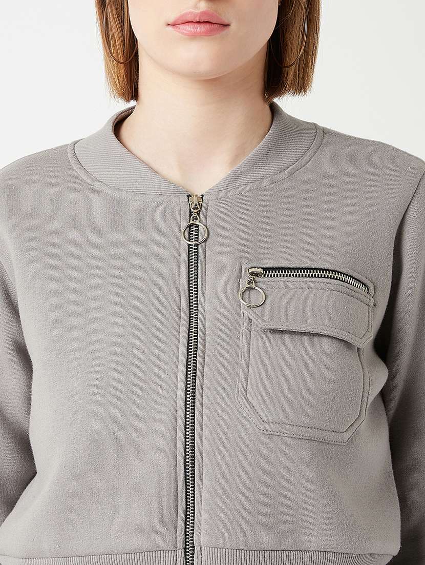 Women Solid Long Sleeves Regular Jacket - 22719298 -  Standard Image - 1