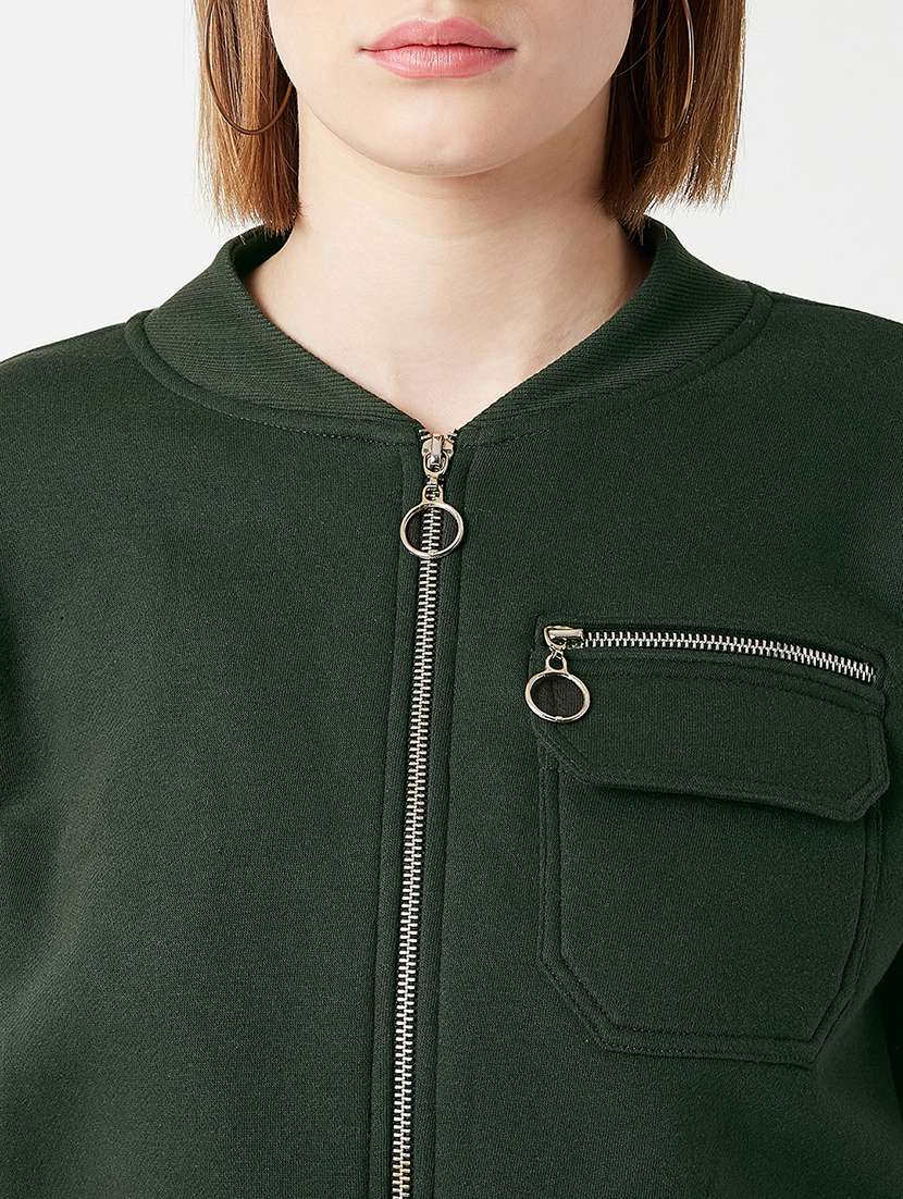 Women Solid Long Sleeves Regular Jacket - 22719299 -  Standard Image - 1
