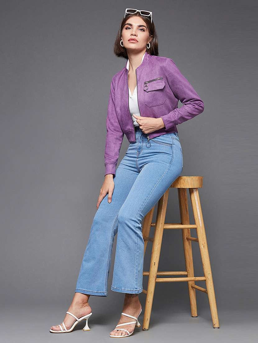 Women Solid Long Sleeves Regular Jacket - 22719352 -  Standard Image - 4