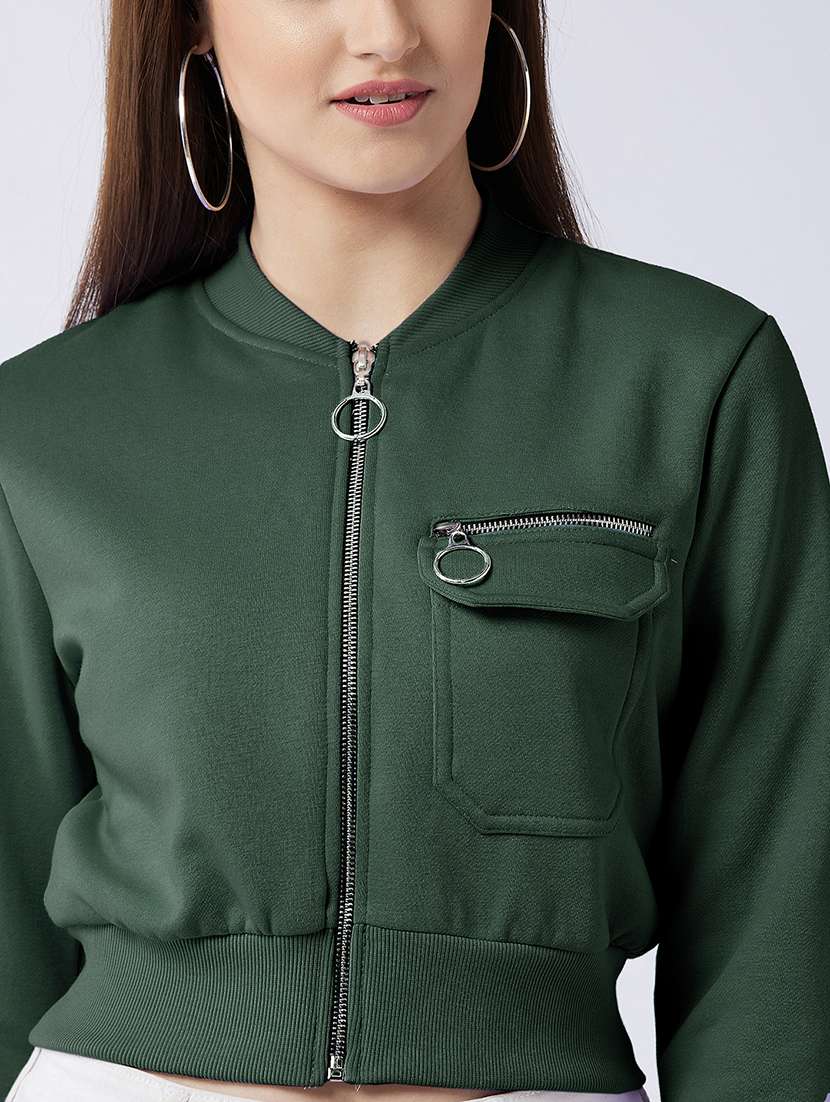 Women Solid Long Sleeves Regular Jacket - 22719393 -  Standard Image - 1
