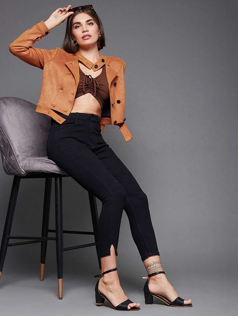 Women Solid Long Sleeves Regular Jacket - 22719413 -  Standard Image - 4