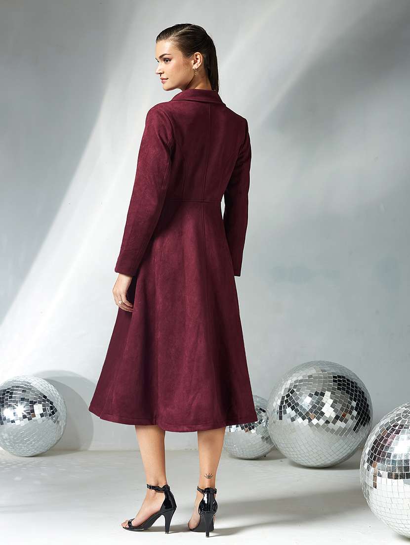 Women Solid Long Sleeves Trench Coat - 22719433 -  Standard Image - 4