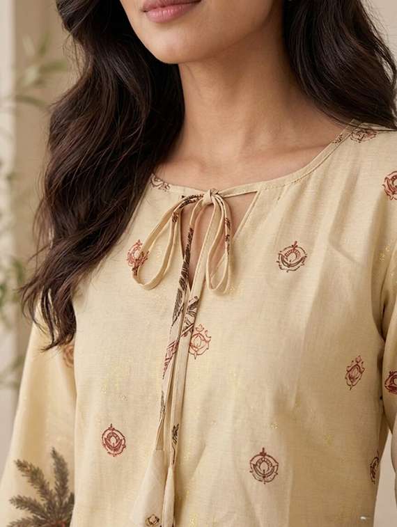 Women Embroidered Long Sleeves Straight Kurti - 22719500 -  Standard Image - 1