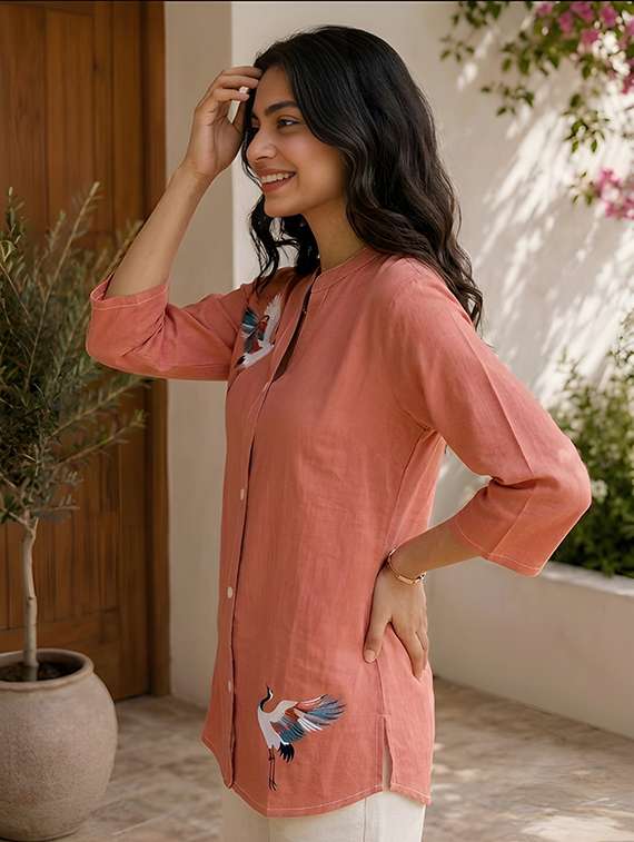 Women Printed Three Quarter Sleeves Regular Shirt - 22719506 -  Standard Image - 4