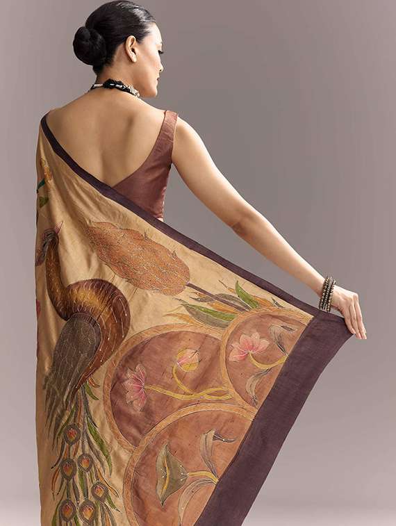 Women Printed Embroidered Saree With Blouse - 22719565 -  Standard Image - 4