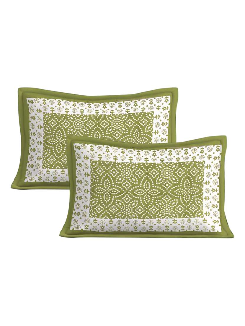 Cotton Green Jaipuri Print Double Bedsheet Set - 22719648 -  Standard Image - 1