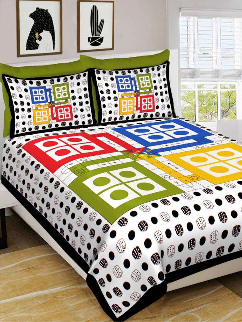 Cotton Printed Bedsheet Set With 2 Pillow Covers - 22719677 -  Standard Image - 1