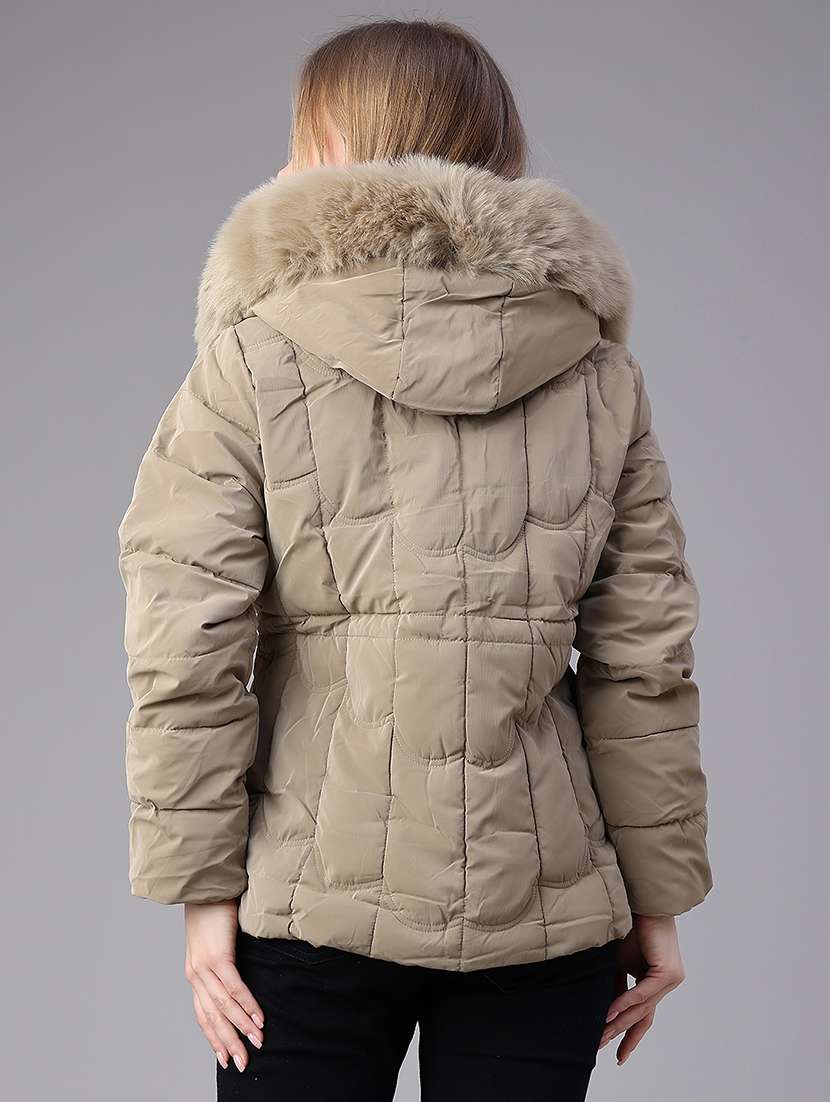 Women Solid Long Sleeves Hooded Puffer Jacket - 22719712 -  Standard Image - 4