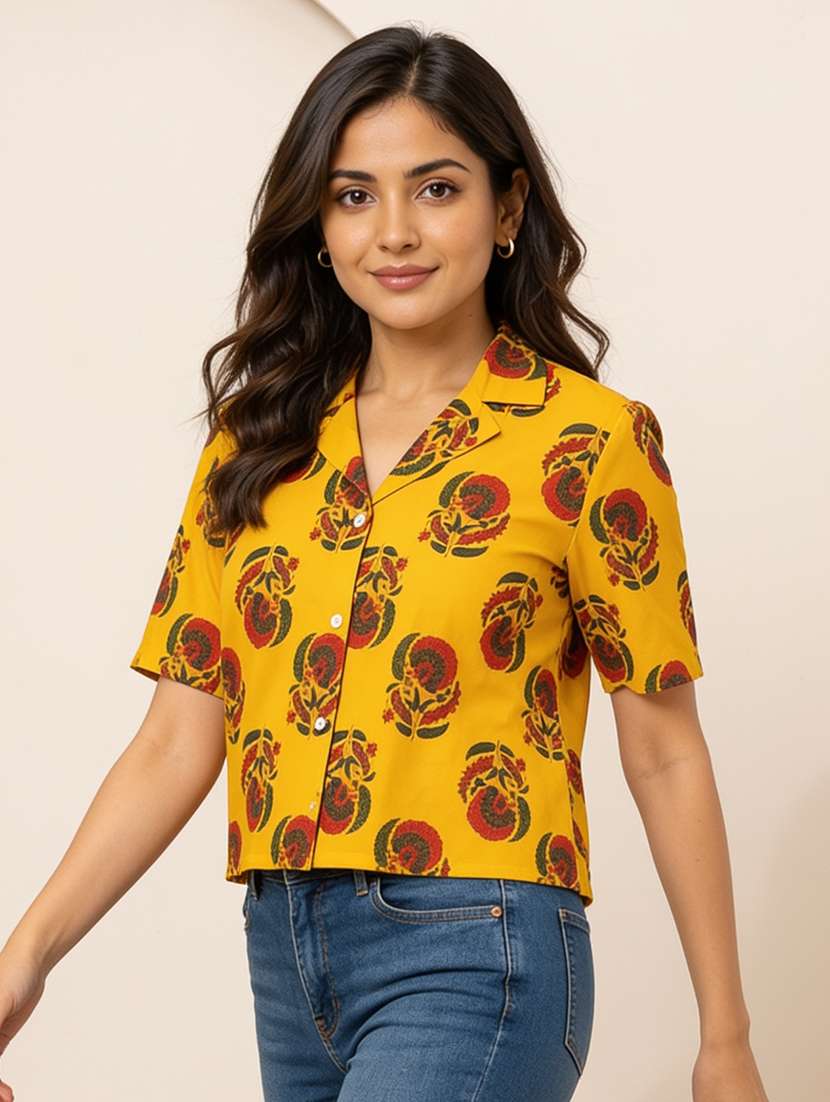 Women Printed Short Sleeves Regular Top - 22719770 -  Standard Image - 1