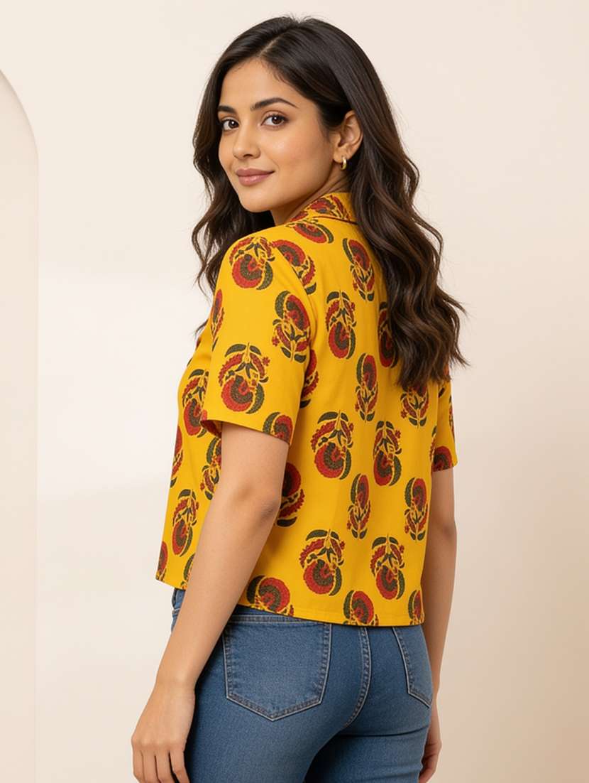 Women Printed Short Sleeves Regular Top - 22719770 -  Standard Image - 4
