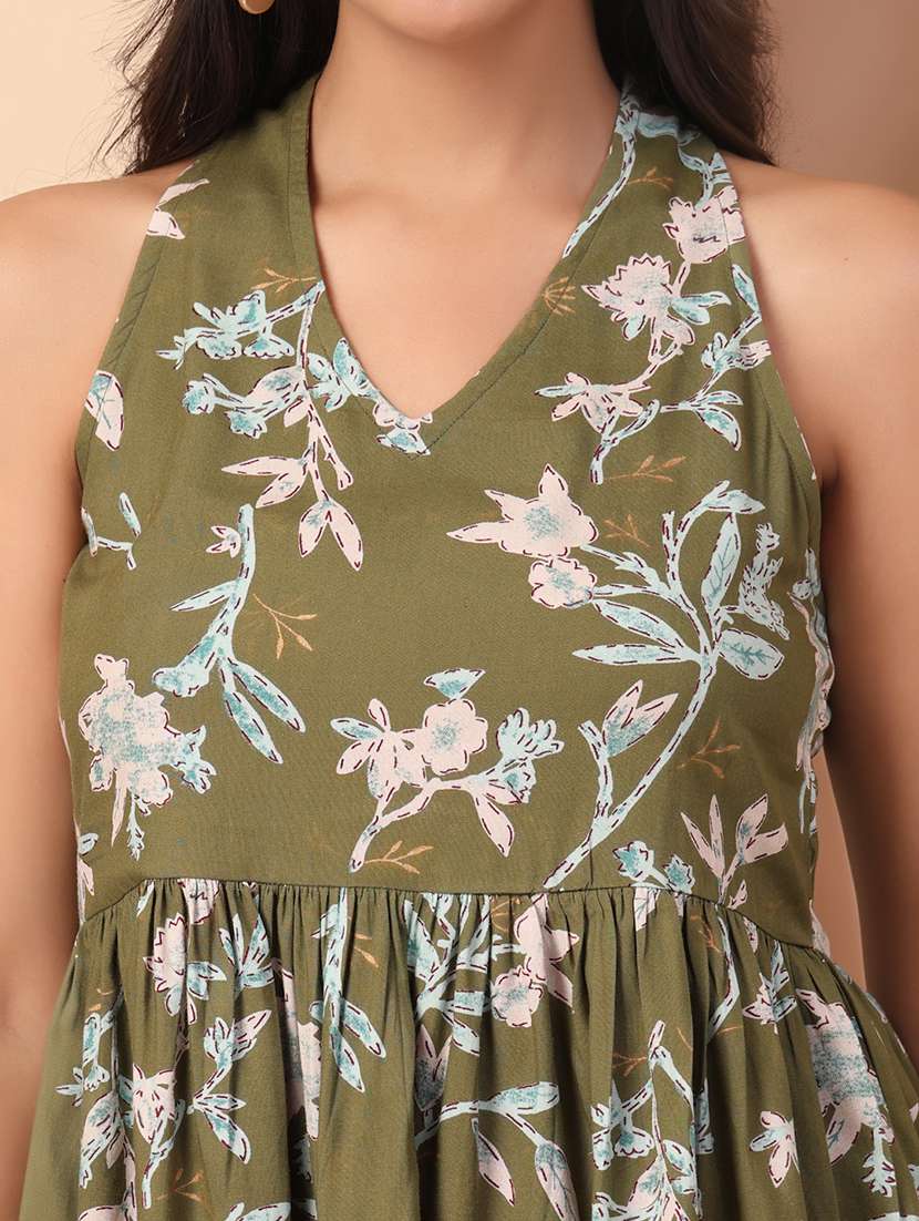 Women Printed Sleeveless Peplum Top - 22719773 -  Standard Image - 1