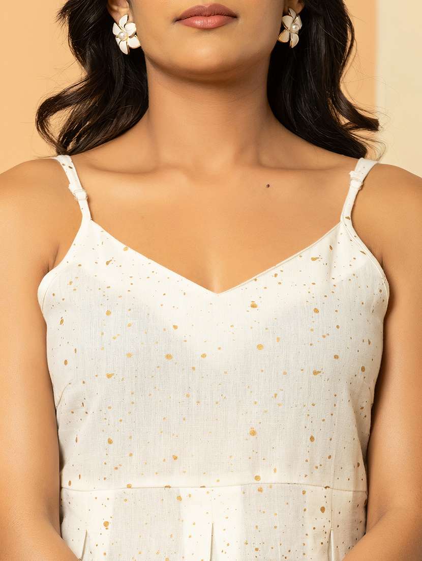 Women Printed Shoulder Strap Peplum Top - 22719791 -  Standard Image - 1