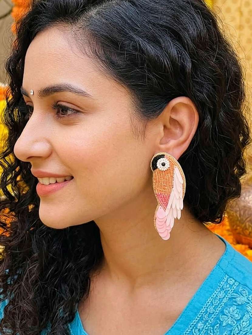 Women Multi Coloured Beaded Drop Earrings - 22719839 -  Standard Image - 1