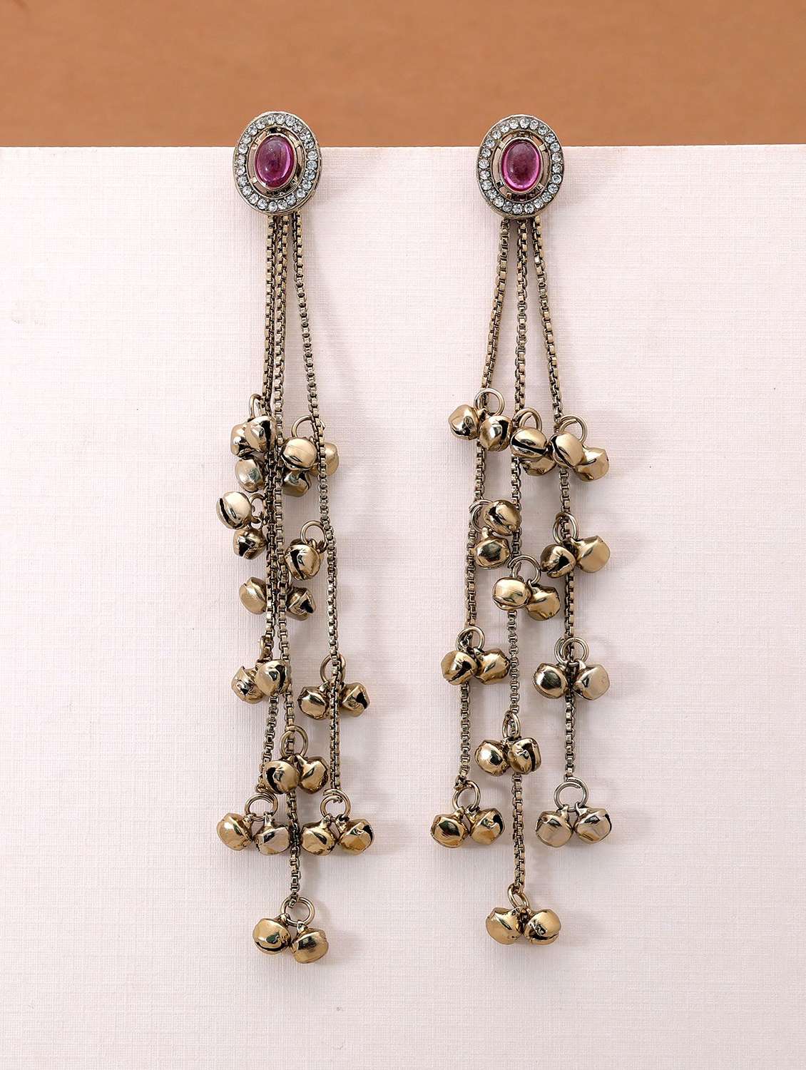 Women Long Kashmiri Drop Earrings - 22719992 -  Standard Image - 1