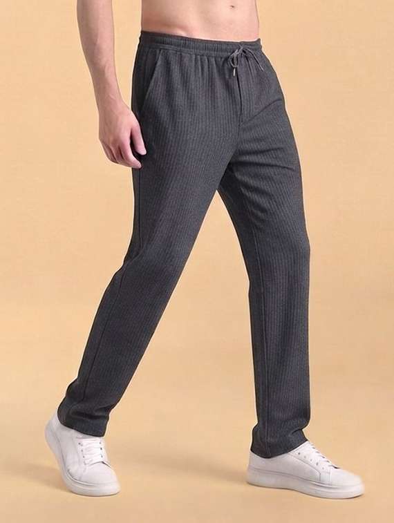 Men Textured Mid Rise Regular Fit Track Pant - 22720440 -  Standard Image - 1