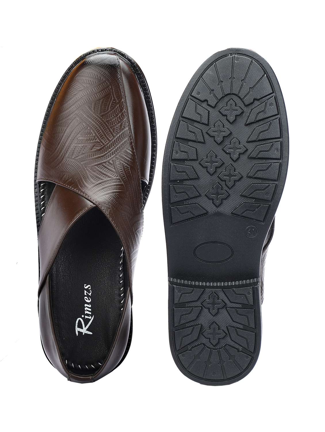 Men Textured Slip On Sandal - 22721005 -  Standard Image - 4