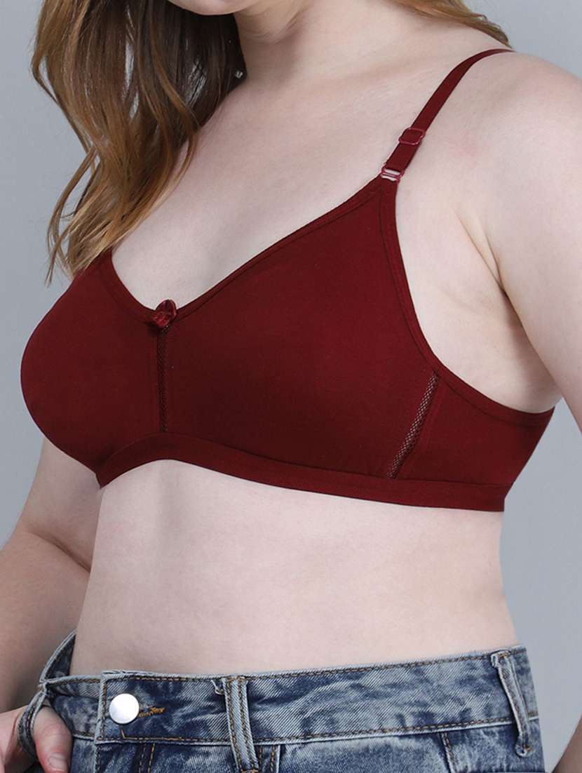 Women Pack Of 2 Solid Full Coverage Regular Bra - 22721101 -  Standard Image - 4