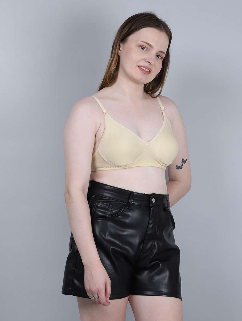Women Pack Of 3 Solid Full Coverage Regular Bra - 22721144 -  Standard Image - 1