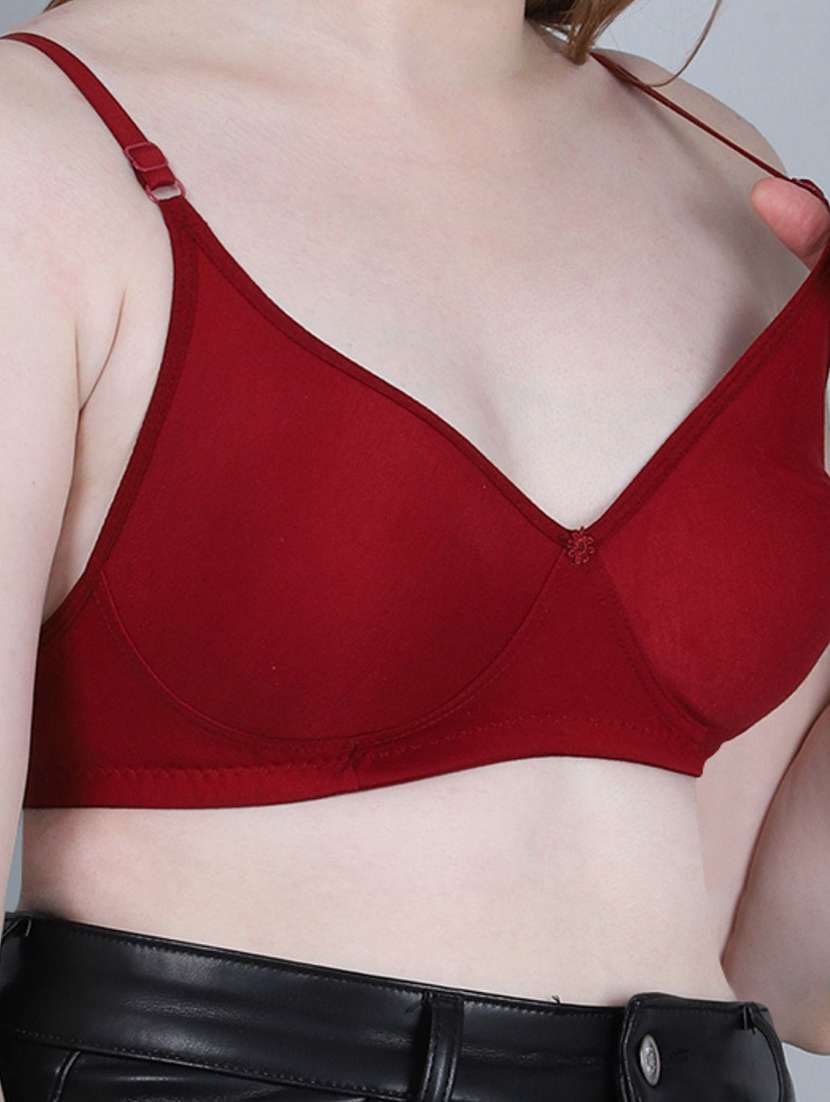 Women Pack Of 3 Solid Full Coverage Regular Bra - 22721152 -  Standard Image - 4