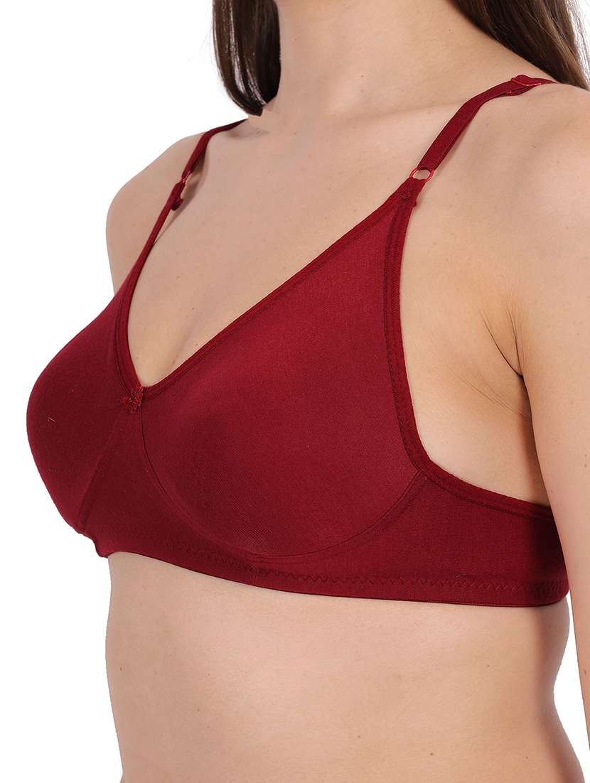 Women Pack Of 2 Solid Full Coverage T-shirt Bra - 22721184 -  Standard Image - 4