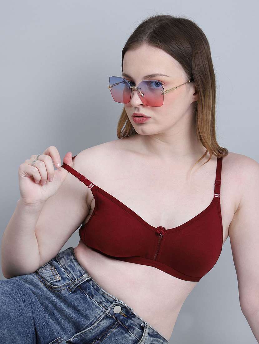 Women Pack Of 3 Solid Full Coverage Regular Bra - 22721300 -  Standard Image - 1