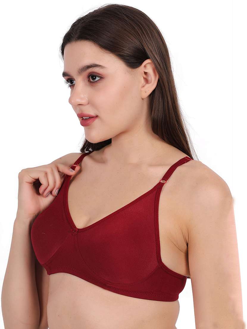 Women Pack Of 3 Solid Full Coverage Regular Bra - 22721382 -  Standard Image - 1