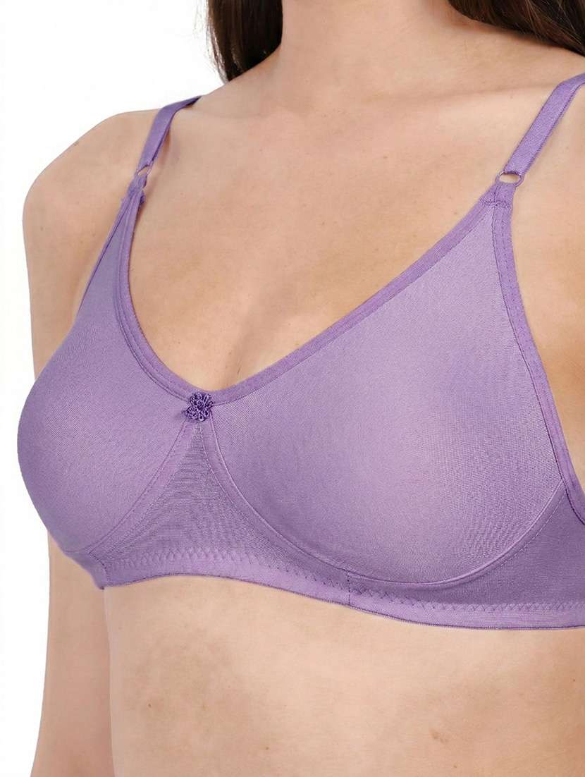 Women Pack Of 2 Solid Full Coverage Regular Bra - 22721430 -  Standard Image - 1