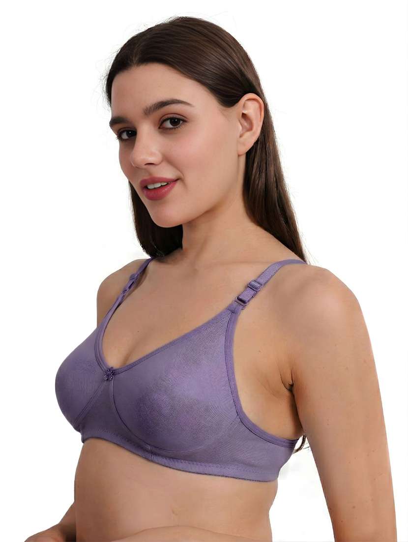 Women Pack Of 2 Solid Full Coverage Regular Bra - 22721440 -  Standard Image - 4