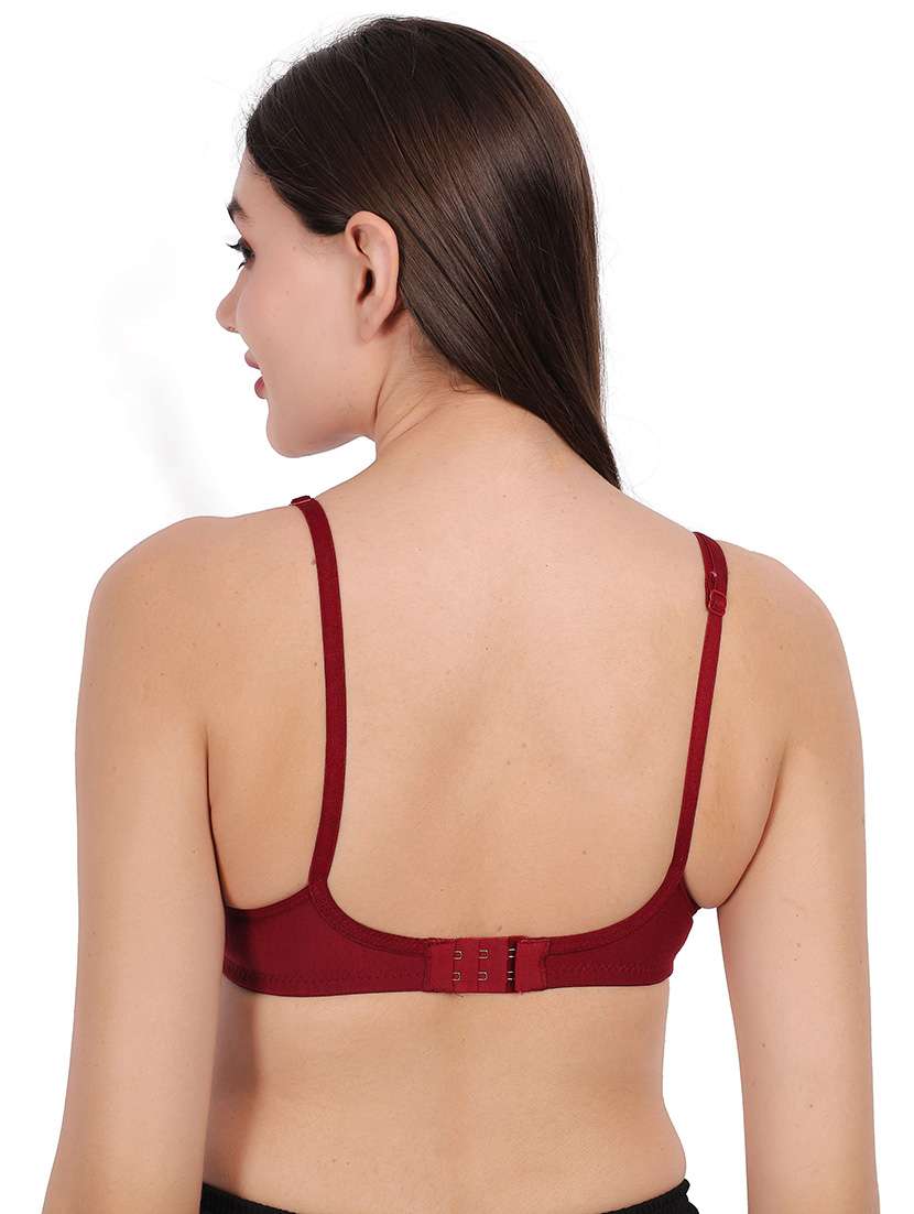 Women Pack Of 3 Solid Full Coverage Regular Bra - 22721476 -  Standard Image - 4