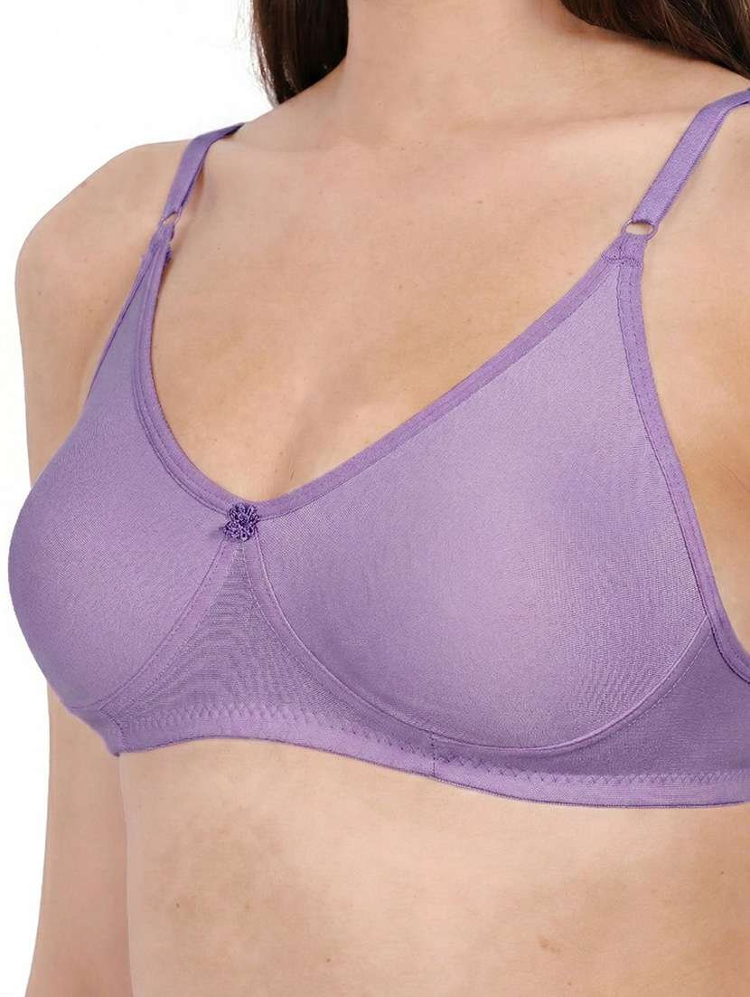 Women Pack Of 3 Solid Full Coverage Regular Bra - 22721491 -  Standard Image - 1
