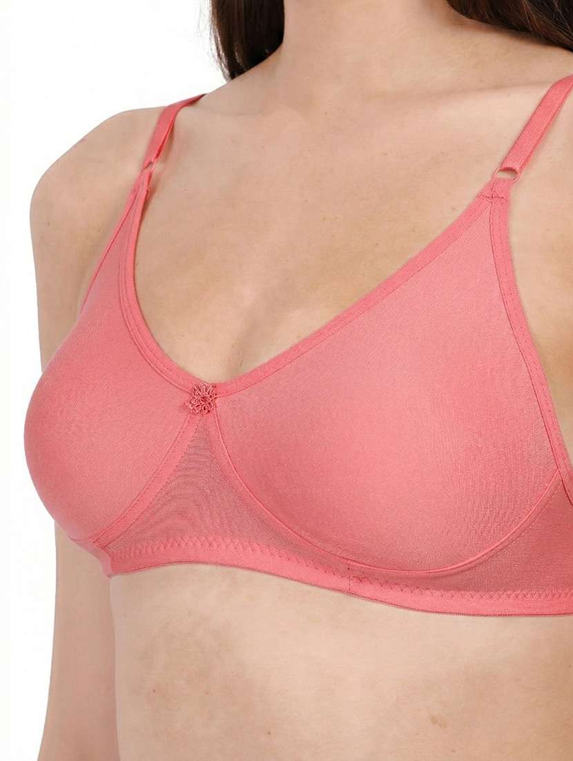 Women Pack Of 3 Solid Full Coverage Regular Bra - 22721494 -  Standard Image - 1