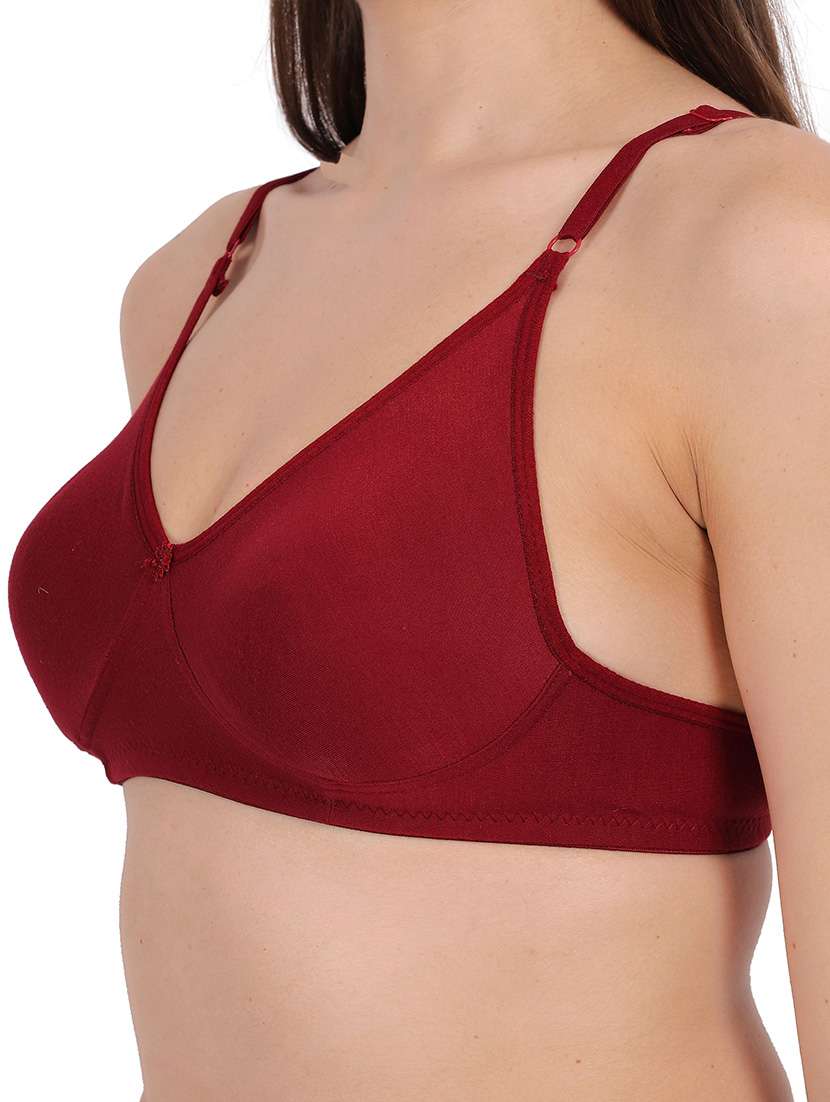 Women Pack Of 3 Solid Full Coverage Regular Bra - 22721495 -  Standard Image - 1